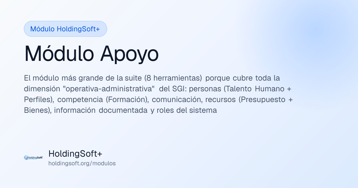 Módulo Apoyo | Talento Humano, Capacitación, Documental