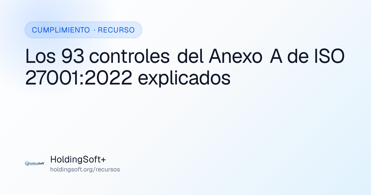 Los 93 controles del Anexo A de ISO 27001:2022 explicados